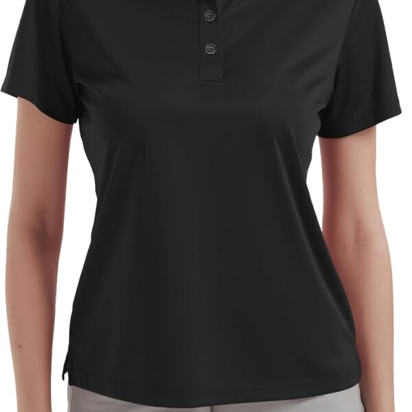 Women's Polo Shirts UPF 50+ Casual Work Quick Dry 4 Buttons Short Sleeve Collared Golf Shirt XS-4XL