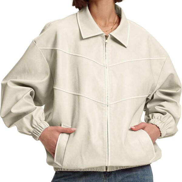 Womens Oversized Y2K Faux Leather Jackets Vintage Plus Size Fashion Motorcycle Coats Fall Fashion Outfits 2026