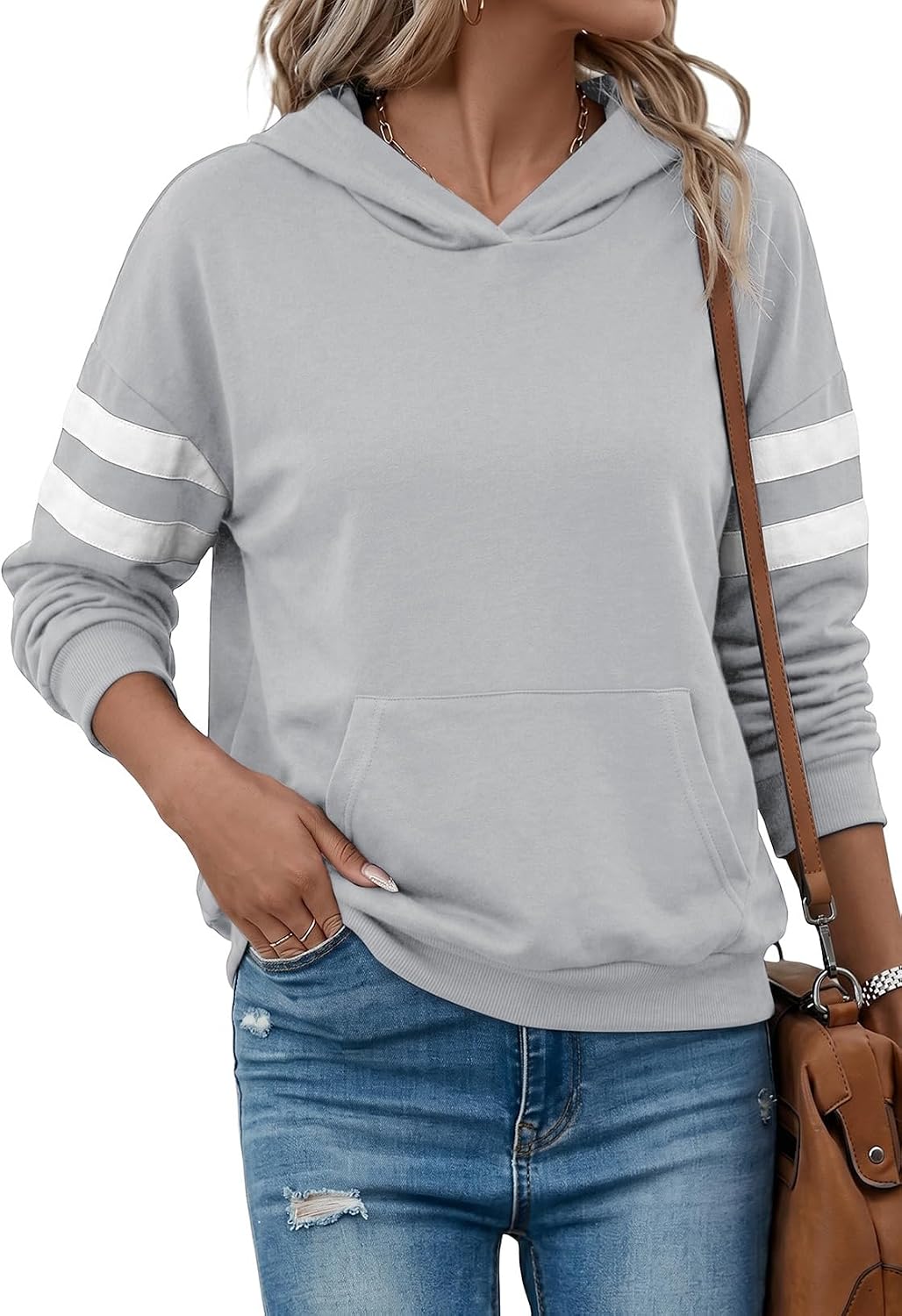 Women's Casual Long-Sleeve Hooded Sweatshirt—Autumn/Winter Top