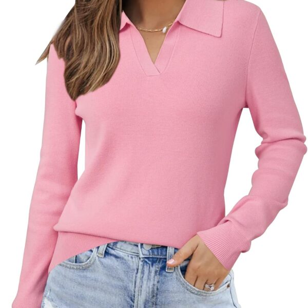 Women’s Wool Blend Polo Shirts Fall Sweaters Business Casual Outfits 2026