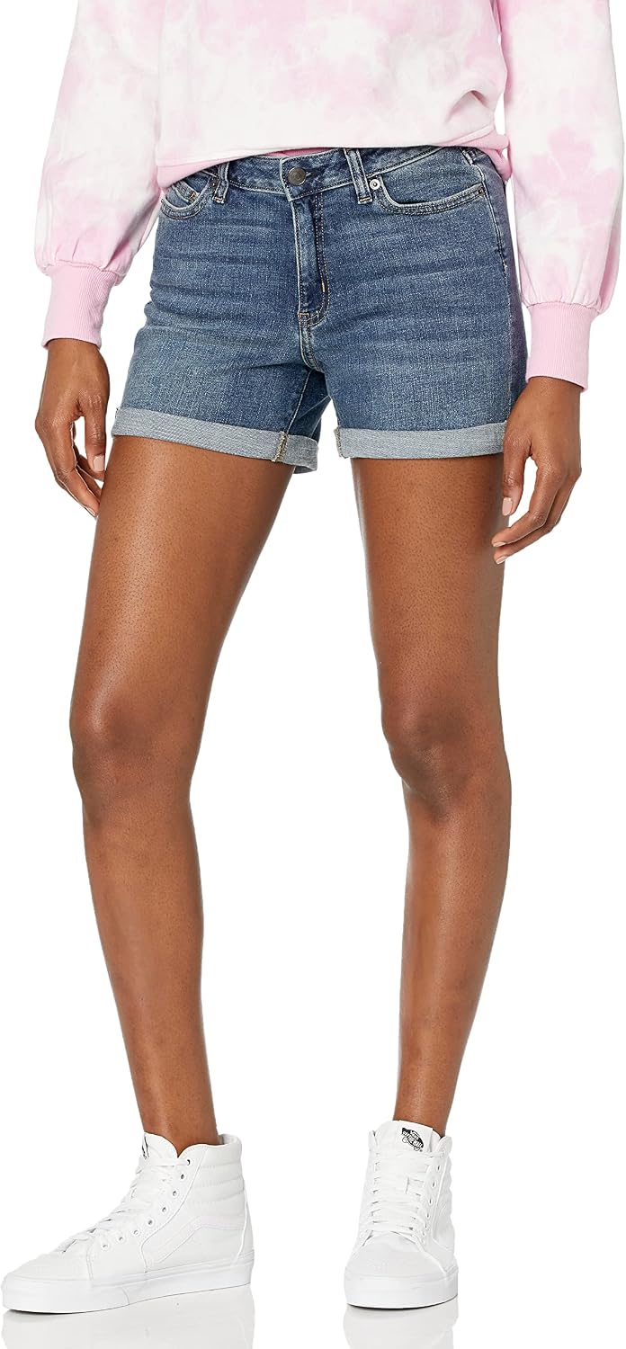 Women's Mid-Rise Slim Fit 4" Denim Shorts